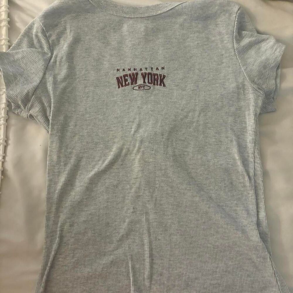 New York Grey Fitted Tee